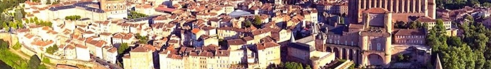Vue aérienne d'Albi, France historique.