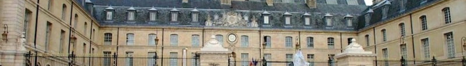 **Texte original :**
Les gens se promènent près d'un bâtiment historique avec une tour d'horloge et une cour ornée de fontaines, sous un ciel bleu, à Dijon Bourgogne. C’est le cadre idéal pour ceux qui arrivent par location de jet privé.

**Nouveau texte :**
_Dijon Bourgogne_, promenade près du bâtiment historique.