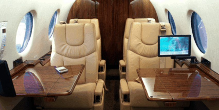 
Location de jet privé, cabine Nextant 400 XT luxe.