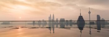 location de jet privé, Coucher de soleil à Kuala Lumpur