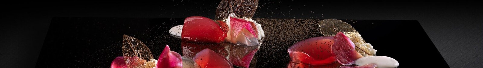 Location de jet privé - Dessert gastronomique élégant.