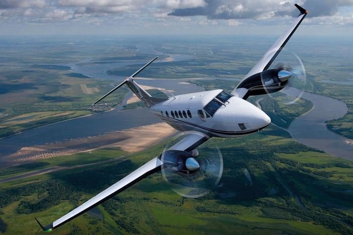king air 200 en vol