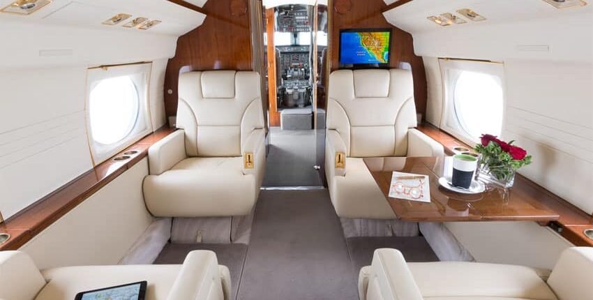 location de jet privé : intérieur luxe GULFSTREAM GIII
