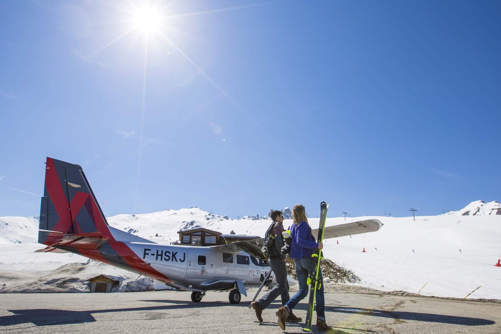 Jet privé à la montagne