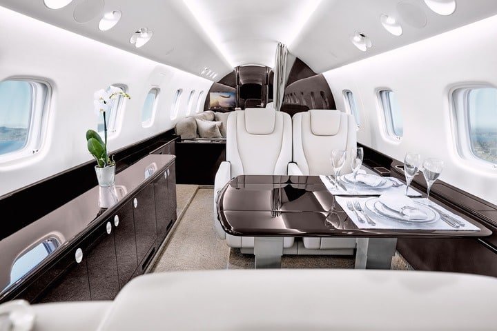 interieur d'un avion privé