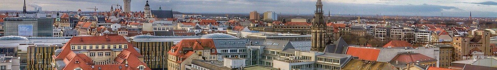 Vue aérienne du paysage urbain de Leipzig, location de jet privé