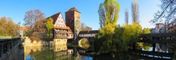 Vue pittoresque de Nuremberg en automne.