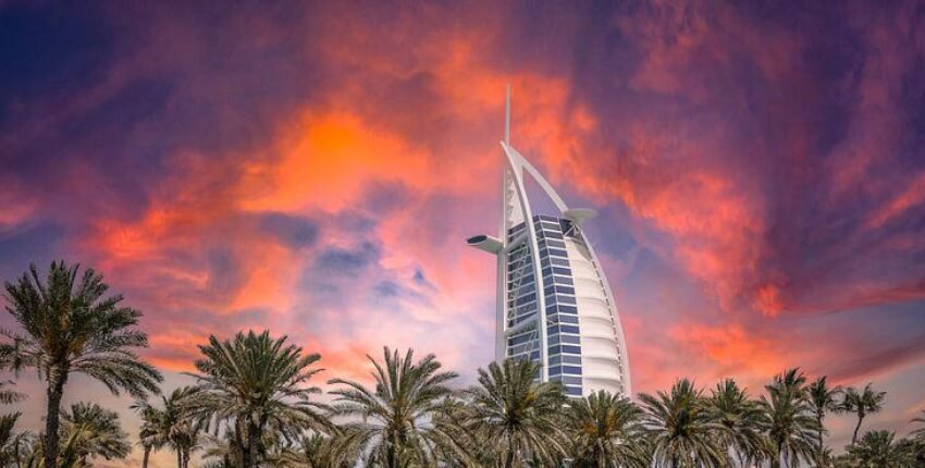 burj al arab couché de soleil
