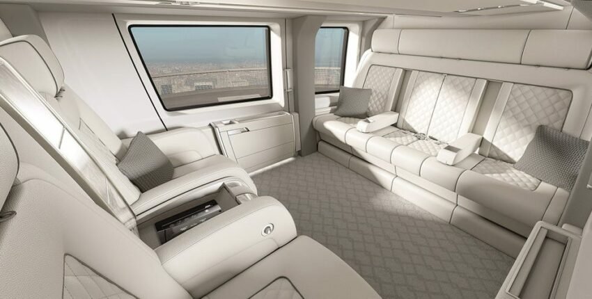 Hélicoptère H160 cabine intérieure blanche