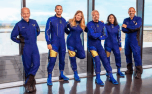 **location jet privé – Six personnes en combinaison spatiale**