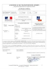 Certificat de transporteur aérien