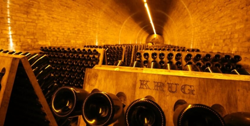 krug champagne en helicoptere