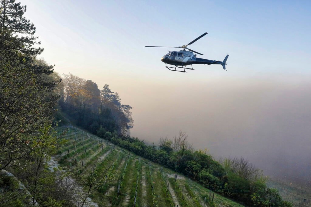 Lutte contre le gel dans les vignes, vignoble de bordeaux a Saint Emilion