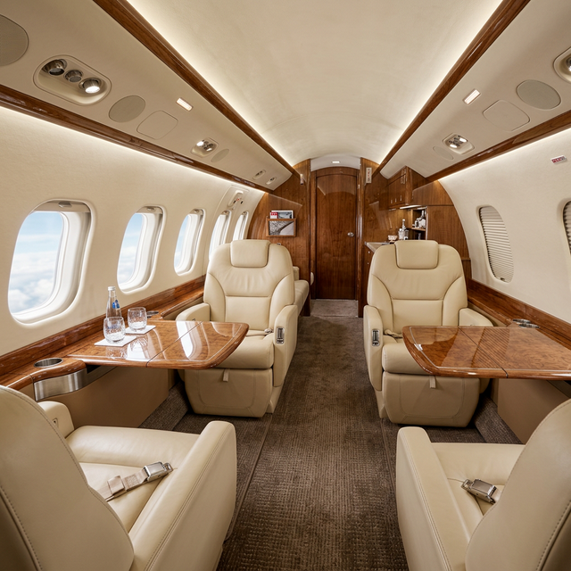 Cabine de jet privé de luxe