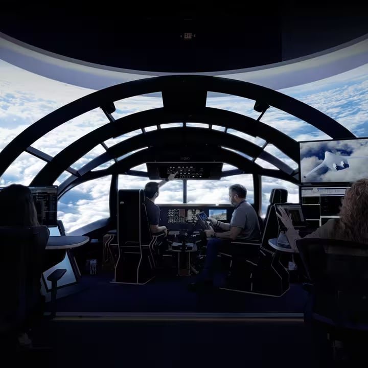Le cockpit du Z4, l'avion futuriste développé par JetZero.